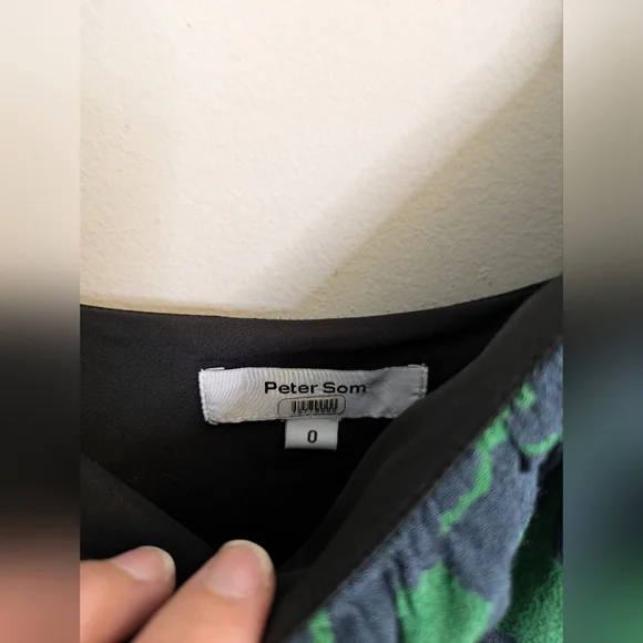 Peter Som Scoop Neck Green Floral Midi Dress Size 0 - Picture 5 of 9